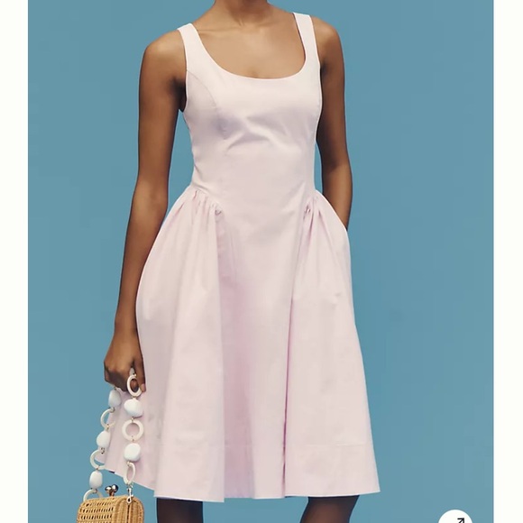 Anthropologie Dresses & Skirts - Anthropologie Sleeveless Scoop-Neck Basque-Waist Midi Dress